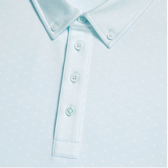 G/Fore Men's Medium Daybreak Polkadot Jacquard Polo MSRP $120 - Picture 4 of 9